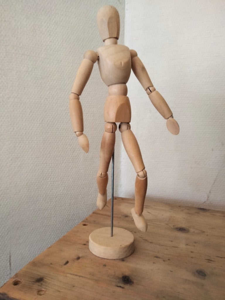 Teken pop, flexibele gewrichten, Ophalen of Verzenden, Zo goed als nieuw, Overige typen