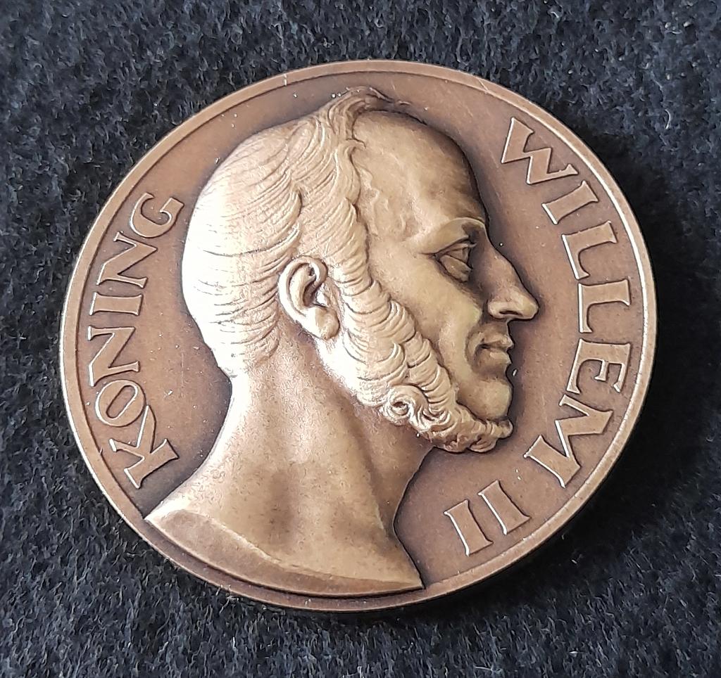 Bronzen penning Koning Willem II 1792-1849, Postzegels en Munten, Ophalen of Verzenden, Brons, Nederland