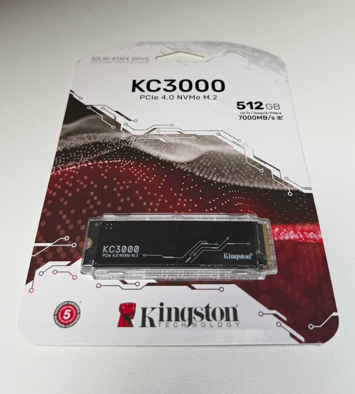 KINGSTON KC3000 PCIE 4.0 NVME M.2 512gb, Computers en Software, Harde schijven, Ophalen, Intern, SSD, Nieuw