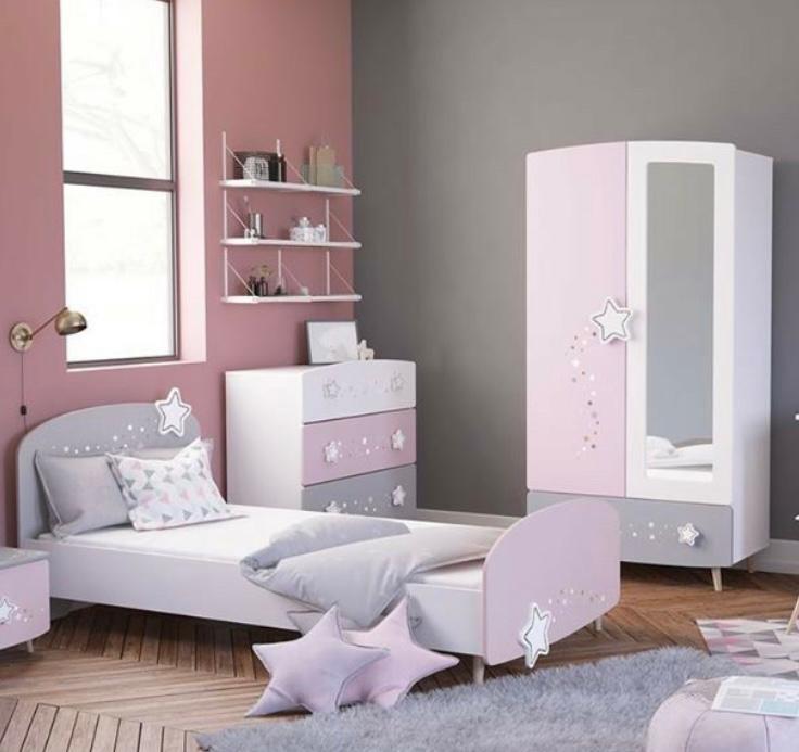 Kast + bed + matras, Ophalen, Gebruikt, Meisje