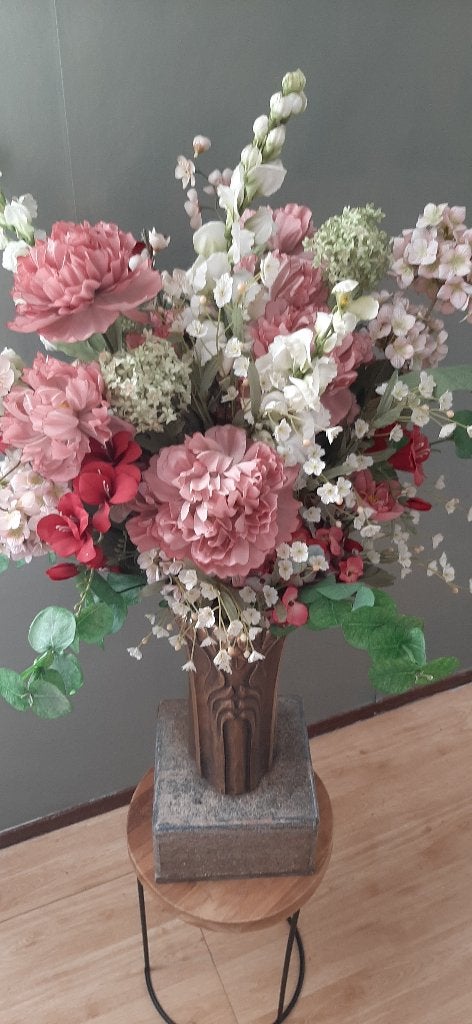 Kunsbloemen, Ophalen, Gebruikt, 90 cm, Zijde