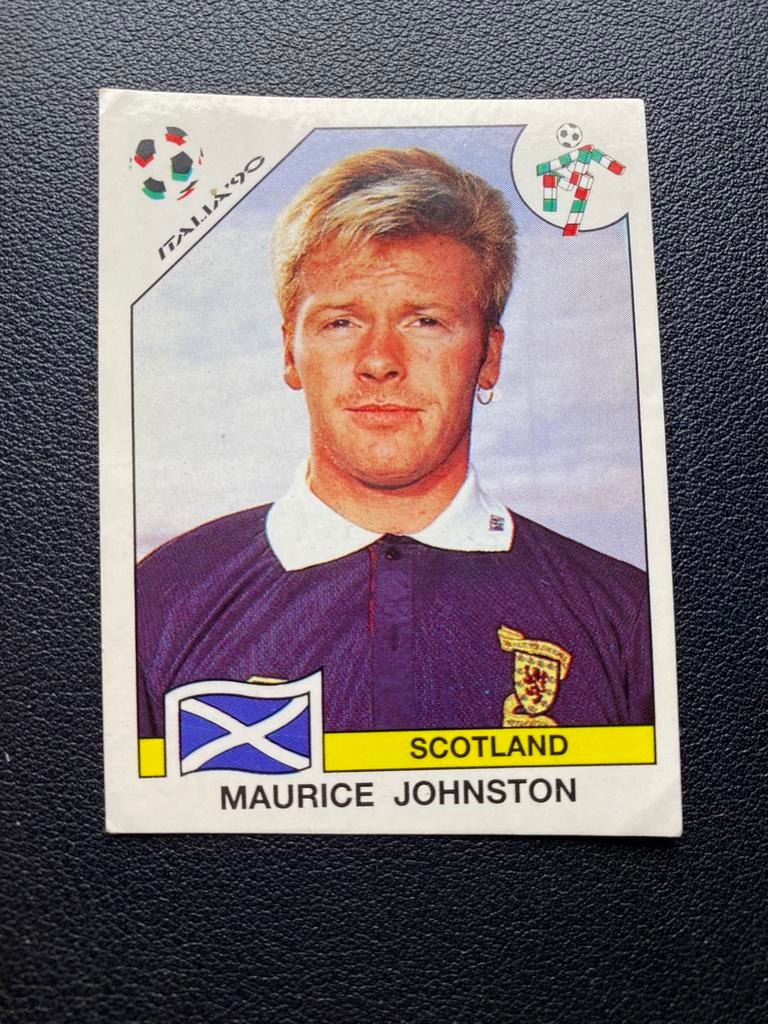 Maurice Johnston - Schotland - Panini WK 1990 Sticker, Ophalen of Verzenden, Zo goed als nieuw, Buitenlandse clubs, Poster, Plaatje of Sticker