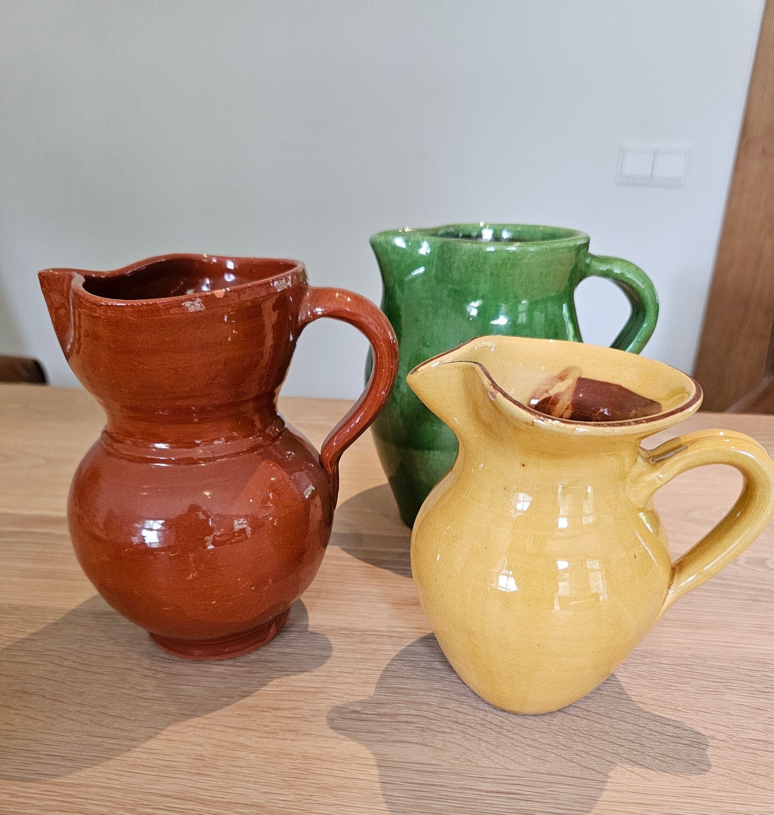 Set van 3 aardewerken kannen uit de Provence, Antiek en Kunst, Antiek | Keramiek en Aardewerk, Ophalen of Verzenden