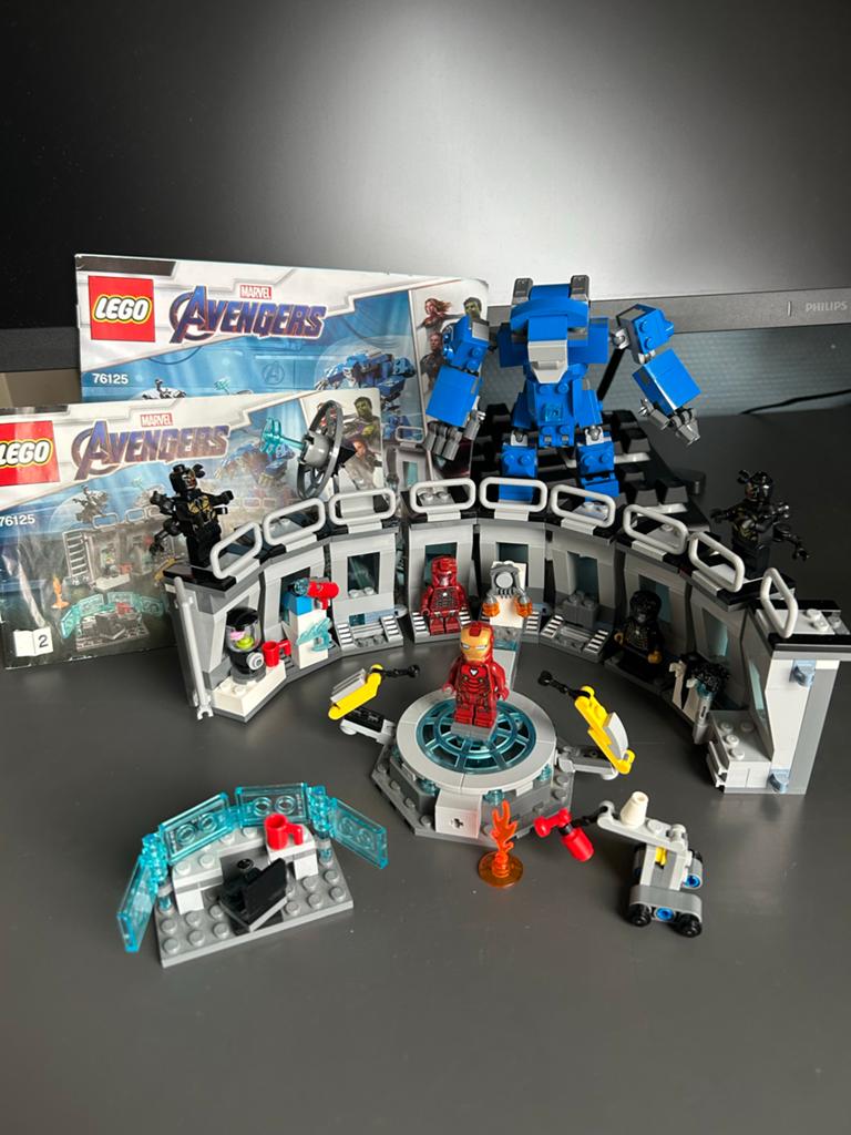 LEGO Marvel Avengers 76125 Iron Man Lab 2019, Kinderen en Baby's, Speelgoed | Bouwstenen, Gebruikt, Overige merken, Ophalen of Verzenden