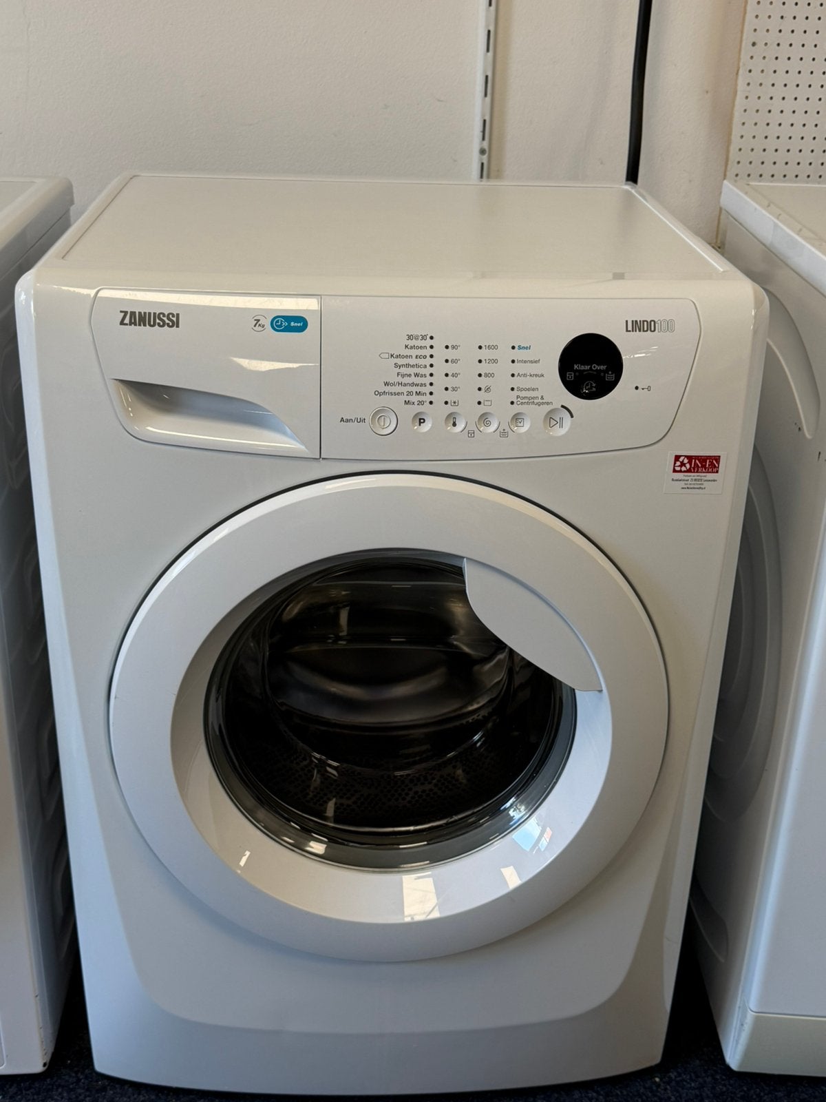 Zanussi Lindo 100 7kg 1400 toeren incl garantie&bezorgen, Ophalen, Nulachtenvijftig.nl, Zo goed als nieuw, 85 tot 90 cm