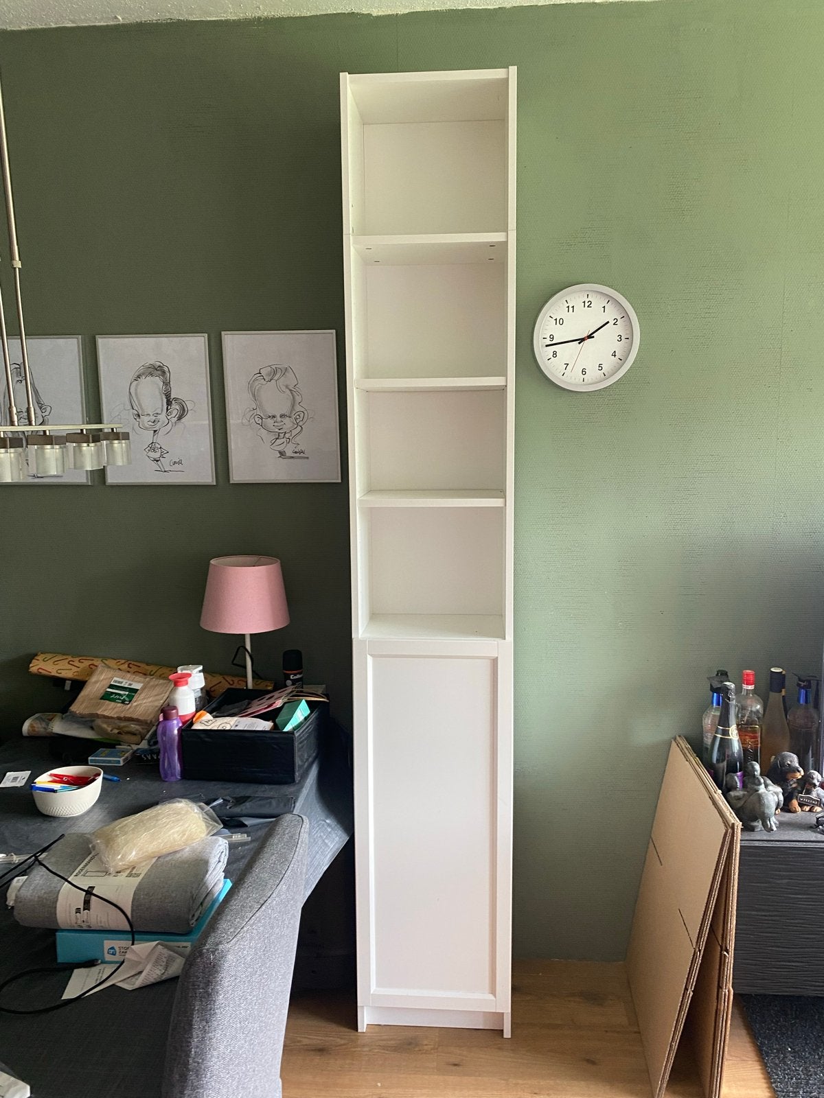 IKEA Billy Boekenkast met Planken en Deur, Huis en Inrichting, Ophalen, Minder dan 50 cm, Gebruikt, 200 cm of meer