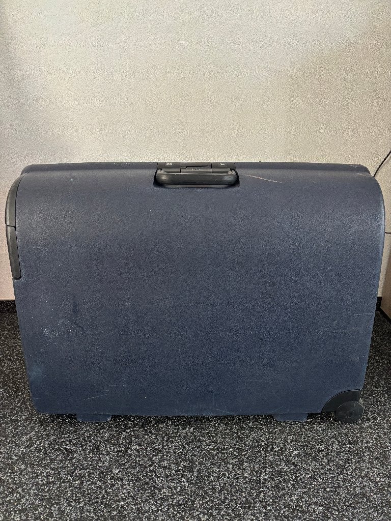 Carlton blauw koffer, Sieraden, Tassen en Uiterlijk, Koffers, Gebruikt, Hard kunststof, 70 cm of meer, 55 cm of meer