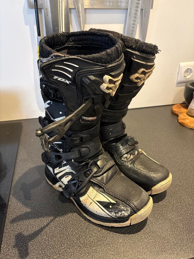 Fox crosslaarzen - Zwart/Wit - Maat 37,5, Motoren, Kleding | Motorkleding, Ophalen of Verzenden, Tweedehands, Heren, Laarzen