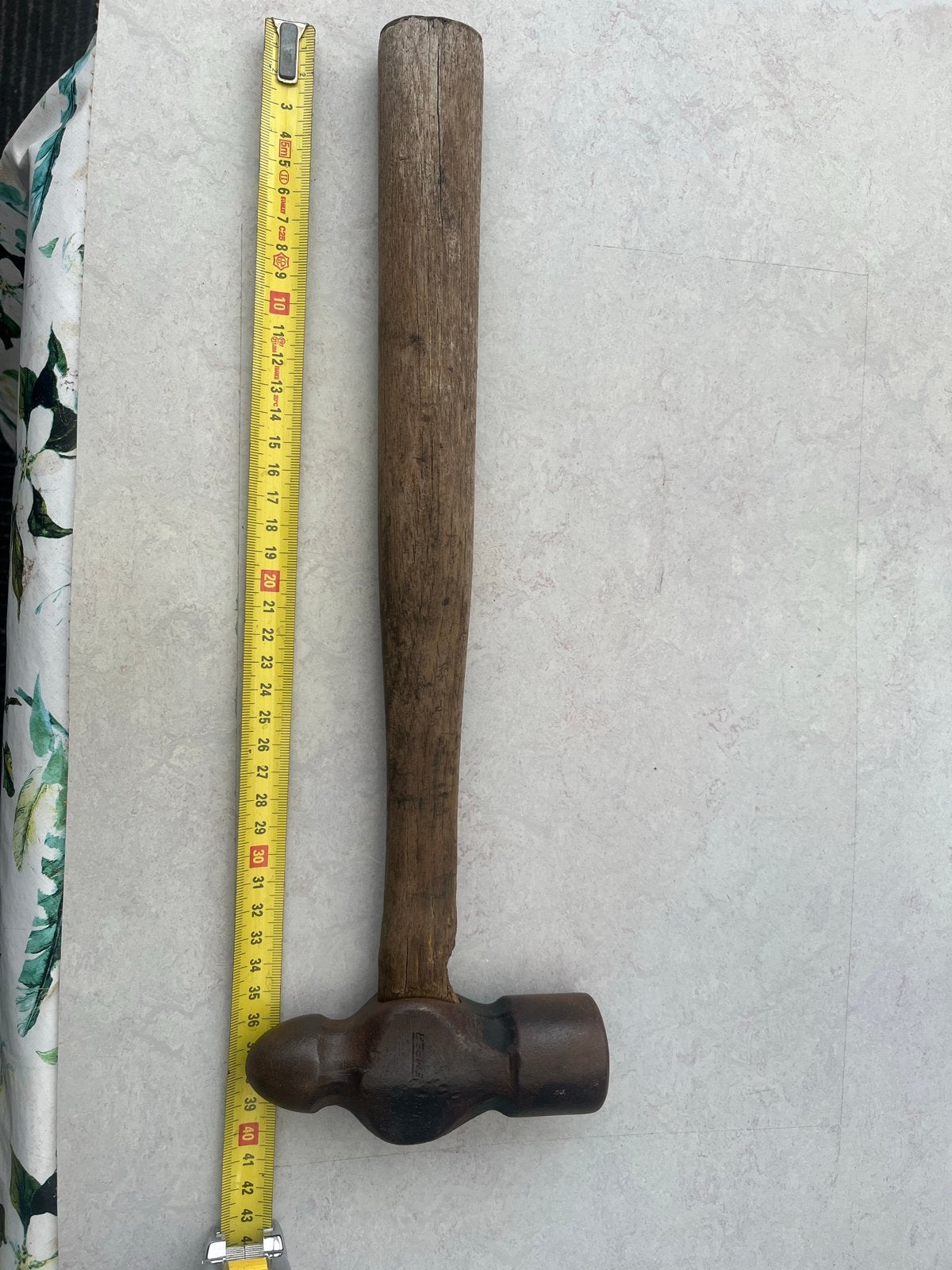 Oude hamer met houten steel gestempeld, Ophalen of Verzenden, Gebruikt, Hamer, Overige merken