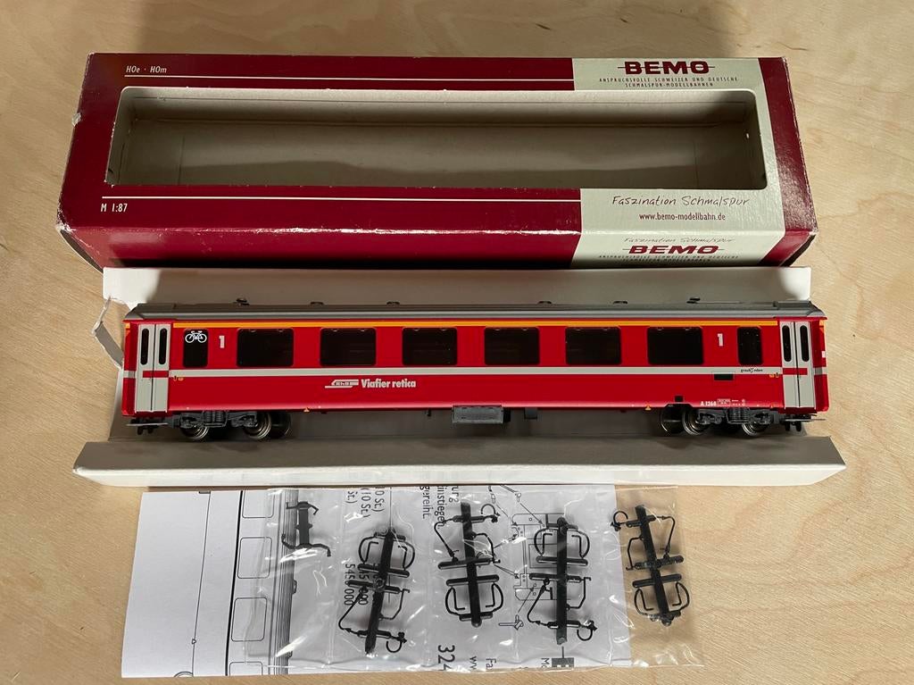 Bemo RhB H0m Einheitswagen II A1268 - 3242 168, Overige merken, Gelijkstroom, Wagon, Ophalen of Verzenden
