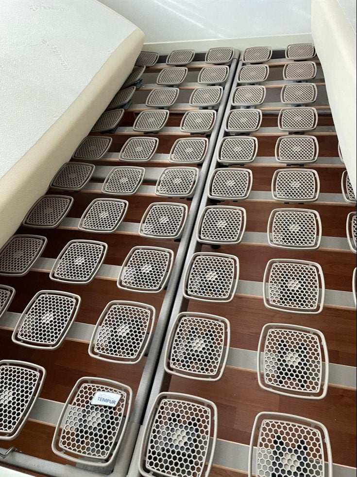 Auping bed 160x200 met Tempur matrassen, Huis en Inrichting, Slaapkamer | Bedden, Ophalen, Gebruikt, Wit, Tweepersoons