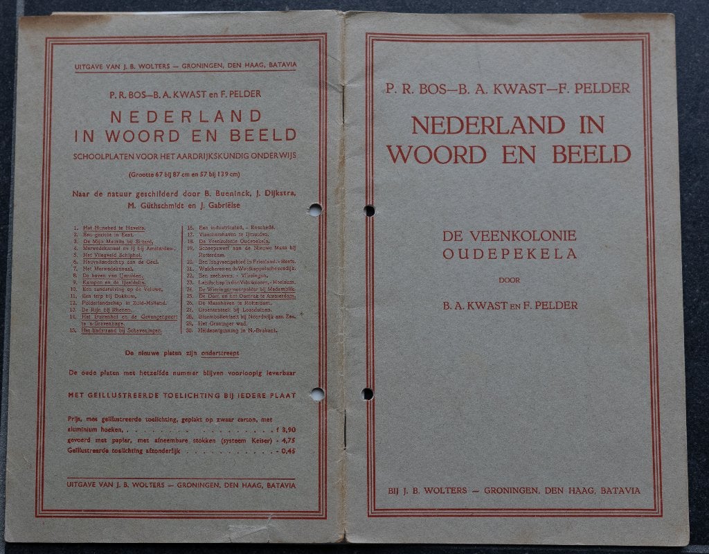Schoolplaat boekje – De veenkolonie Oude Pekela ., Antiek en Kunst, Ophalen of Verzenden, Stad- en Dorpsgezichten
