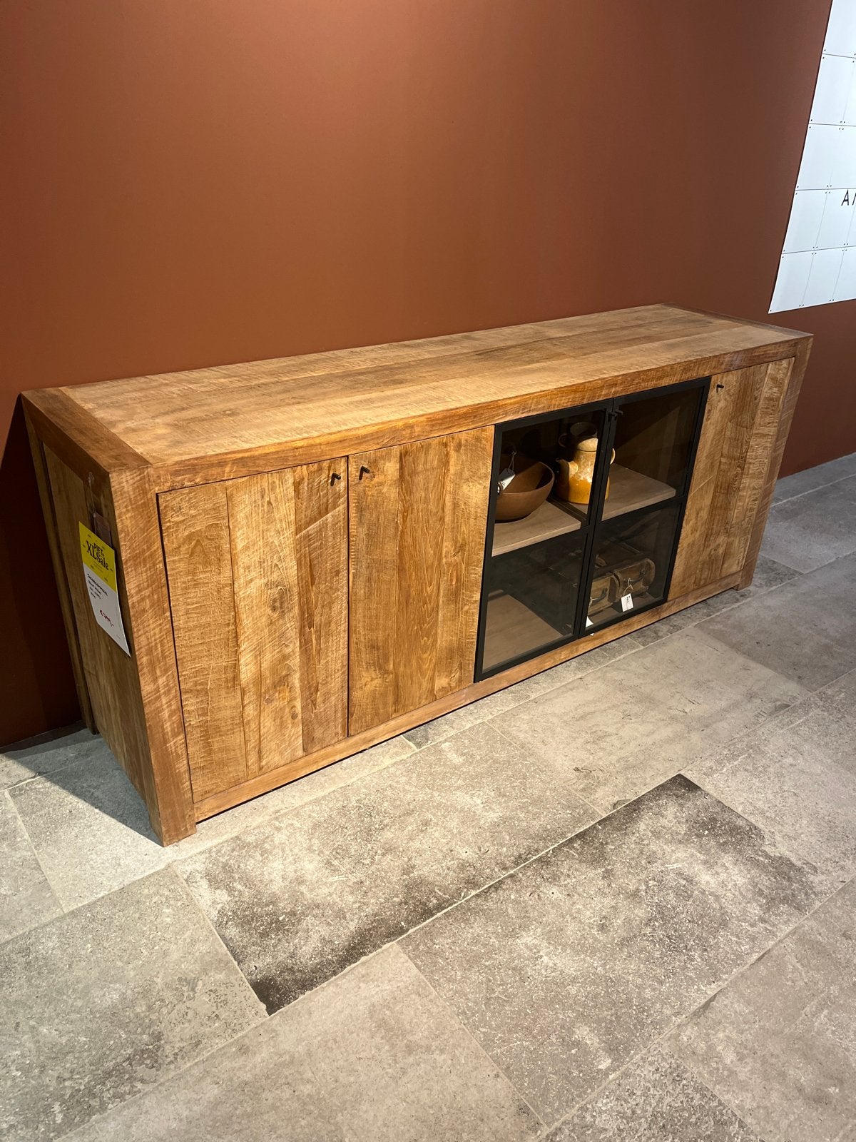 Teak Dressoir Bruut  - Showroommodel Piet Klerkx, Ophalen, 150 tot 200 cm, Teakhout, Zo goed als nieuw