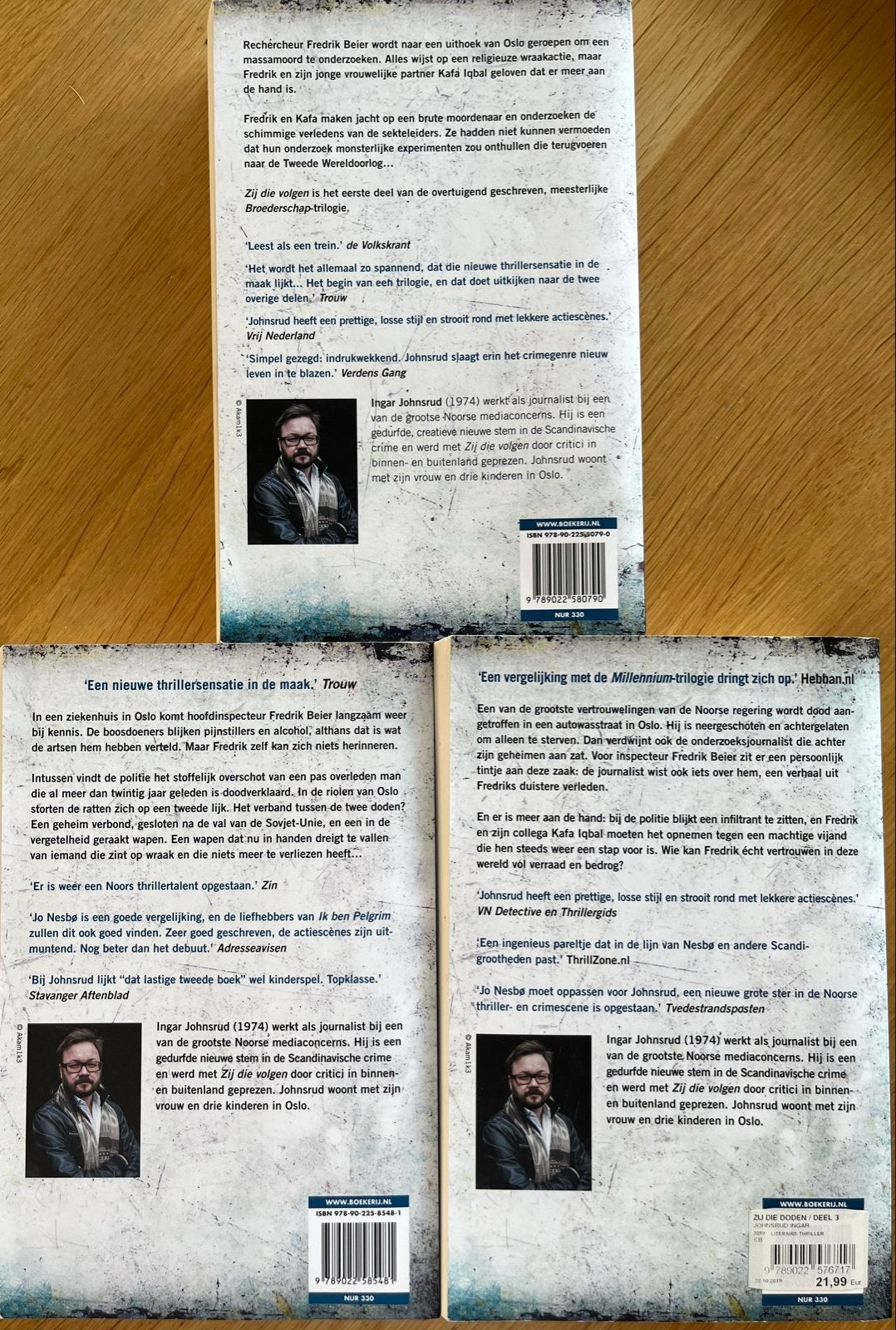 Ingar Johnsrud - De Broederschap-trilogie (3 boeken), Boeken, Thrillers, Ophalen of Verzenden, Zo goed als nieuw, Nederland