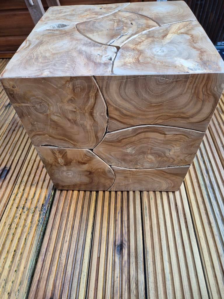 Houten bijzet tafel 40x40, Ophalen