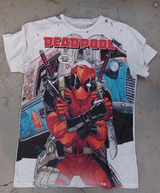 Heren t shirt Deadpool maat S, Ophalen, Wit, Deadpool, Zo goed als nieuw