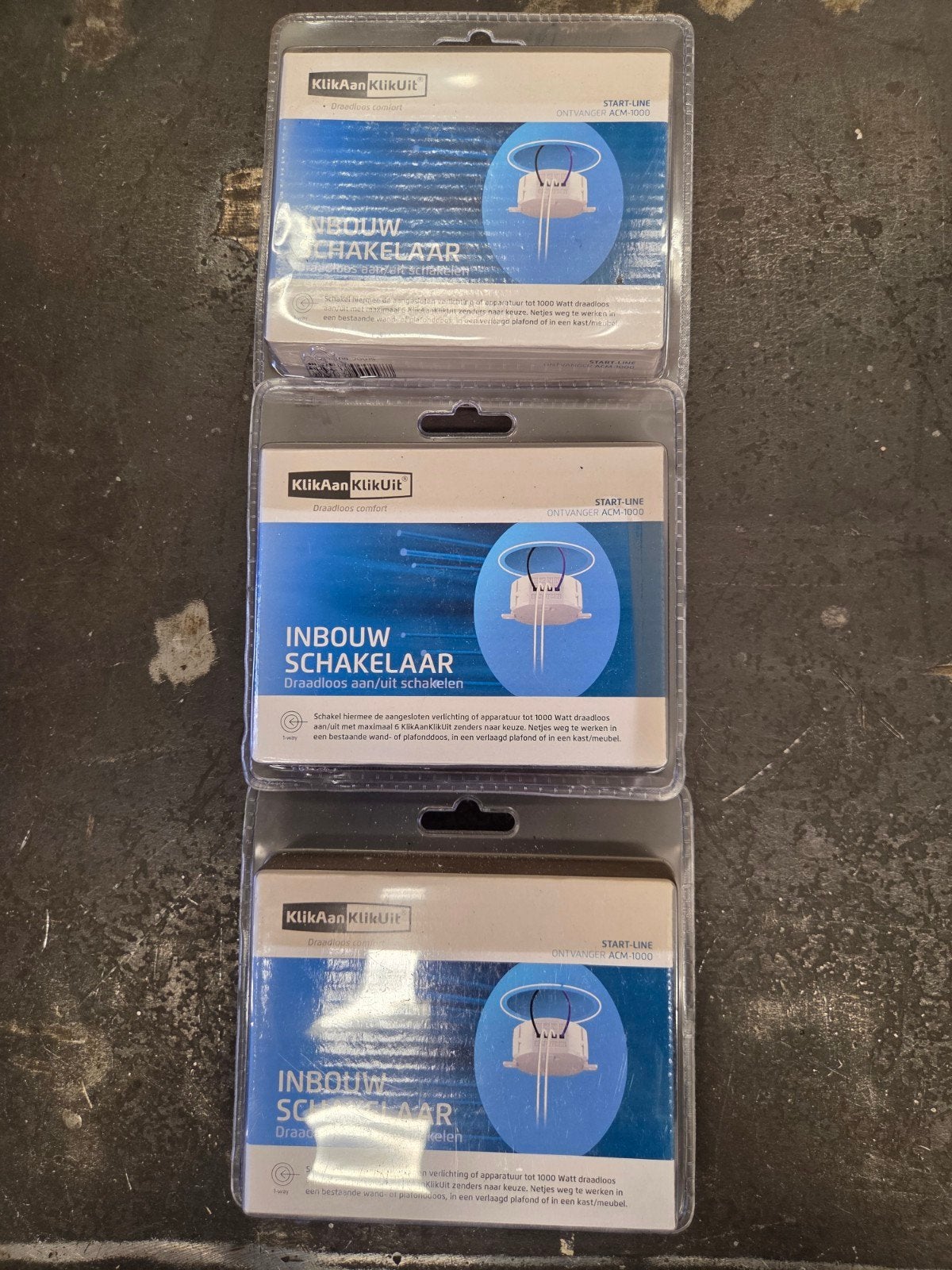 Kikaanklik Inbouwschakelaar ACM-1000 (3 stuks), Verzenden, Nieuw, Overige merken, Schakelaar