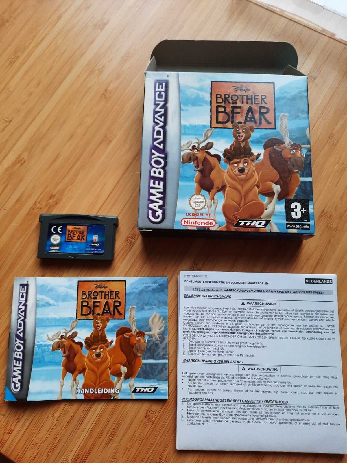 Brother Bear Game Boy Advance (GBA) Compleet + Beschermhoes, Spelcomputers en Games, Games | Nintendo Game Boy, Avontuur en Actie