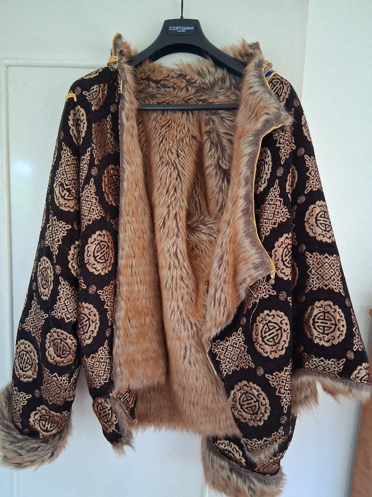 originele Tibetaanse dames winterjack L/XL, Overige kleuren, Maat 46/48 (XL) of groter, Ophalen of Verzenden, Jasje