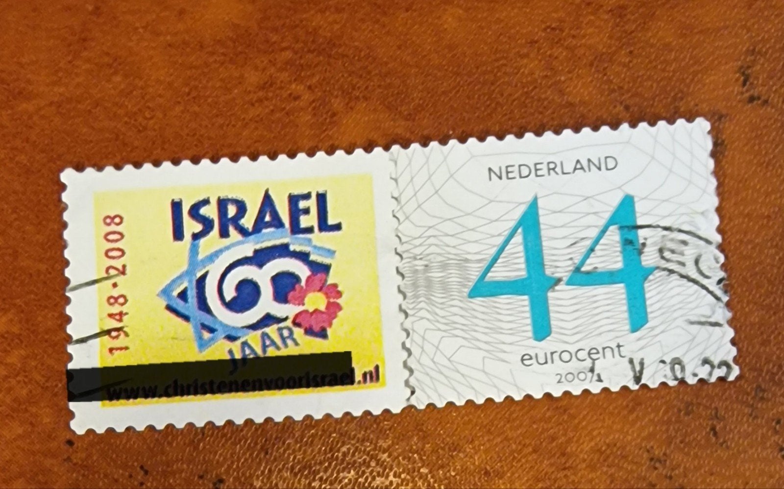 kv609 persoonlijkePostzegels: Israël 60 Jaar, Postzegels en Munten, Ophalen of Verzenden, Na 1940, Gestempeld