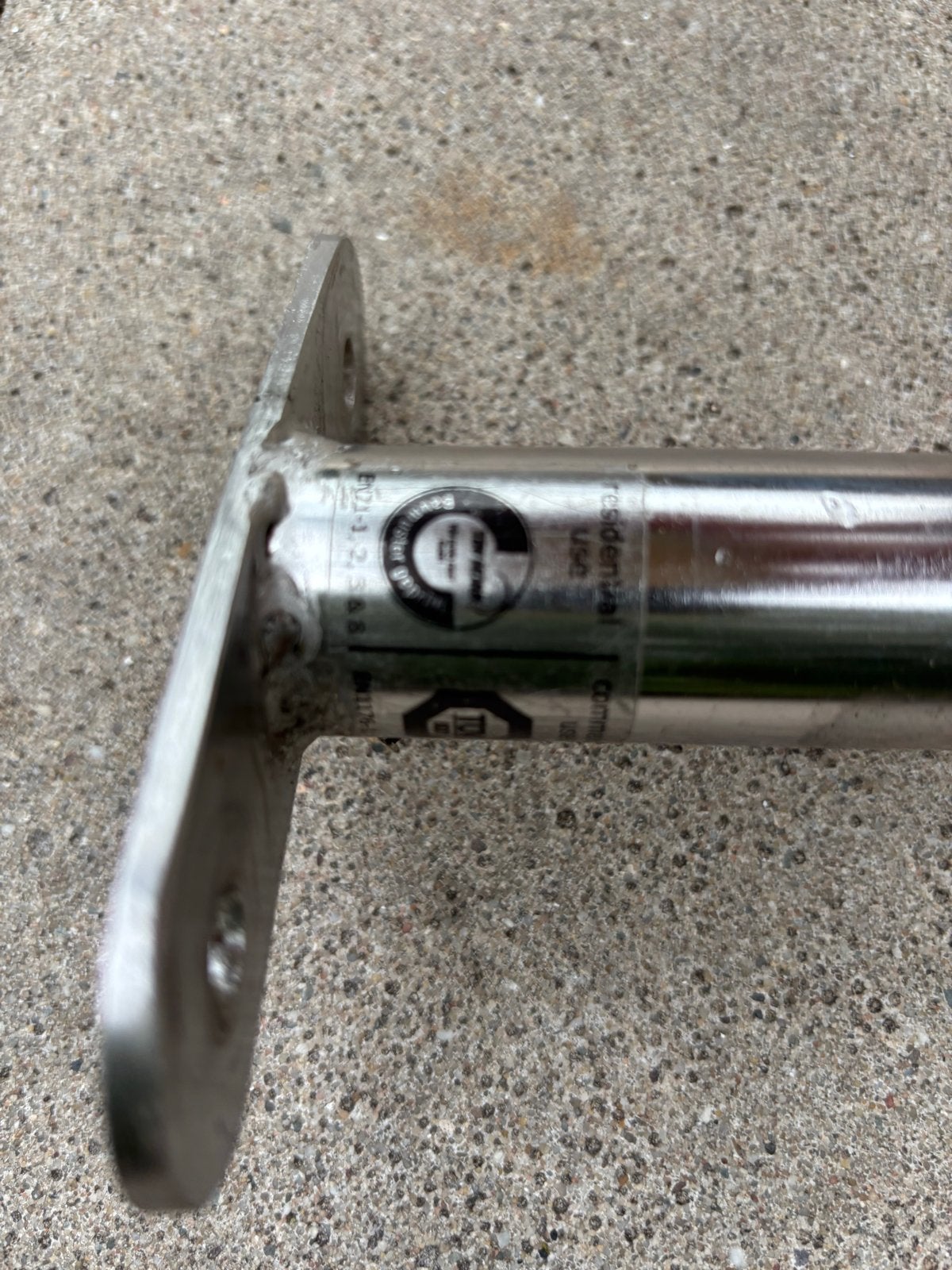 RVS duikelstang met bevestigingsplaten duikel stang, Ophalen, Gebruikt, 250 mm of meer, Overige typen