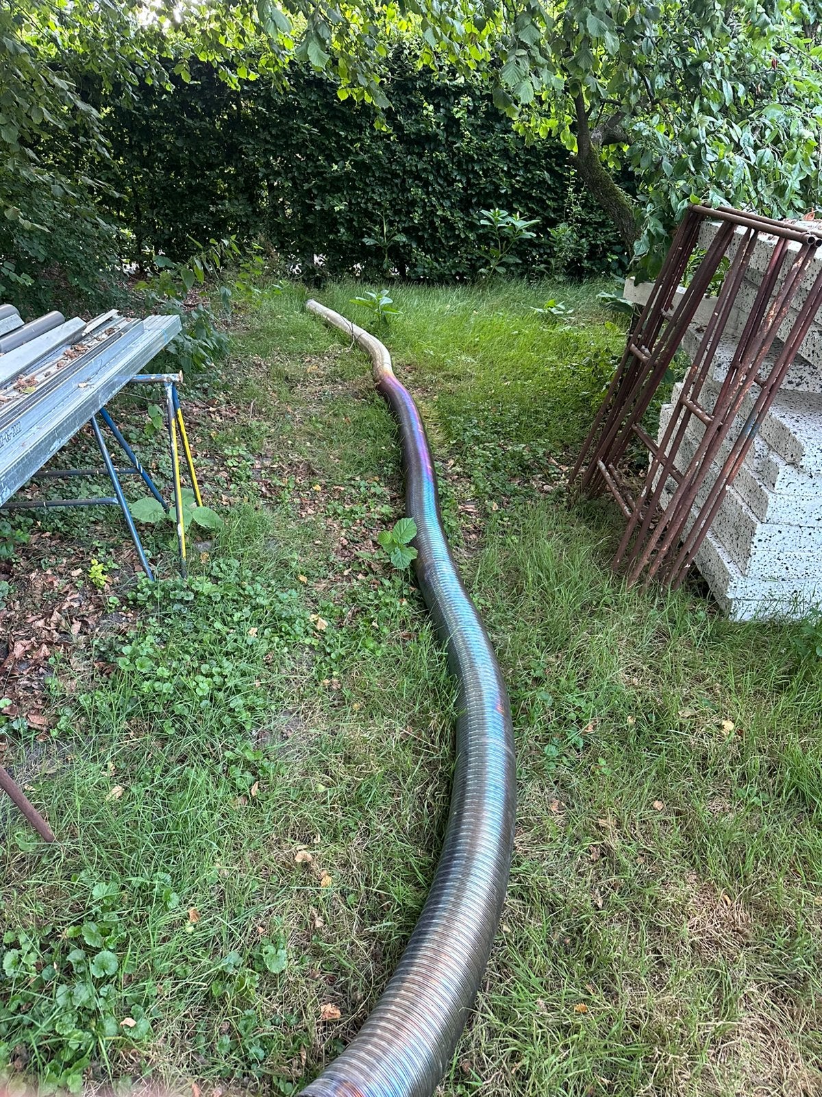 Enkelwandige kachelpijp 7,20mtr, Ophalen, Gebruikt