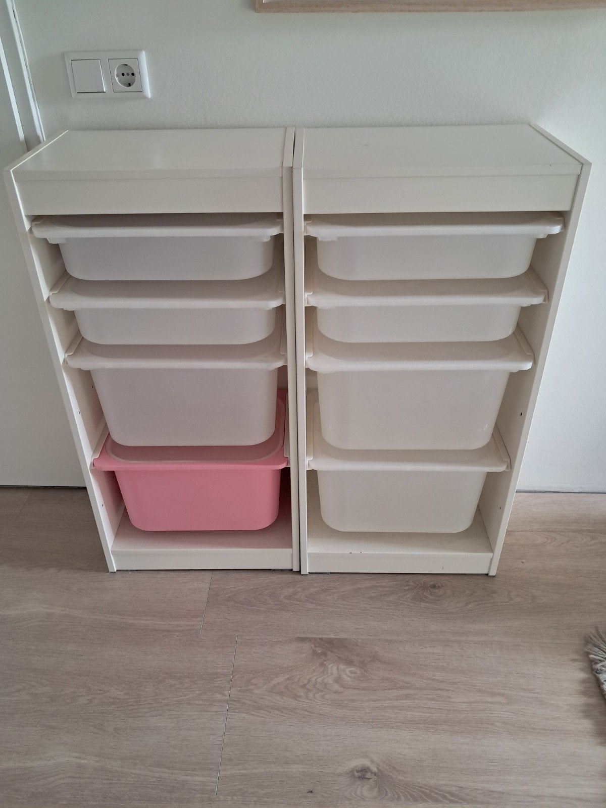 Twee IKEA Trofast kasten met bakken, Ophalen, Gebruikt, Kast, 75 tot 100 cm