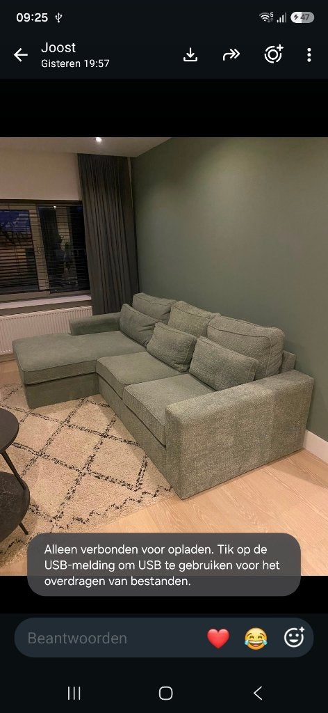 Mooie gave zit/lig bank. Nauwelijks gebruikt, Huis en Inrichting, Banken | Bankstellen, Ophalen, 250 tot 300 cm, 75 tot 100 cm