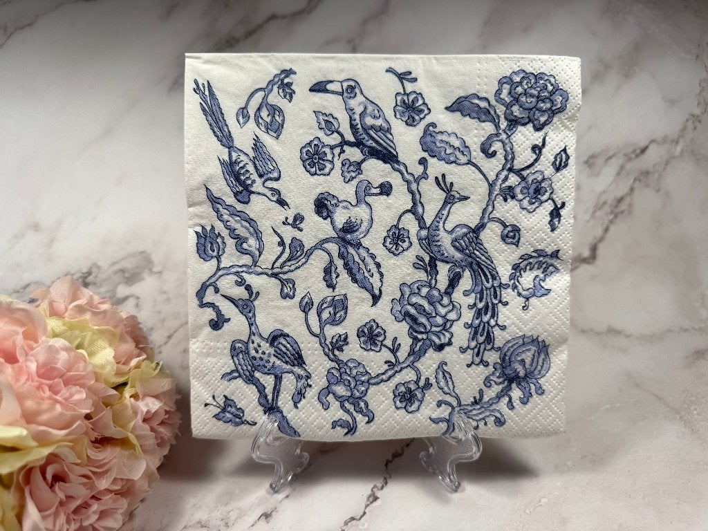 Delfts blauw knutsel servetten Dodo / andere vogels nr 710, Ophalen of Verzenden, Nieuw