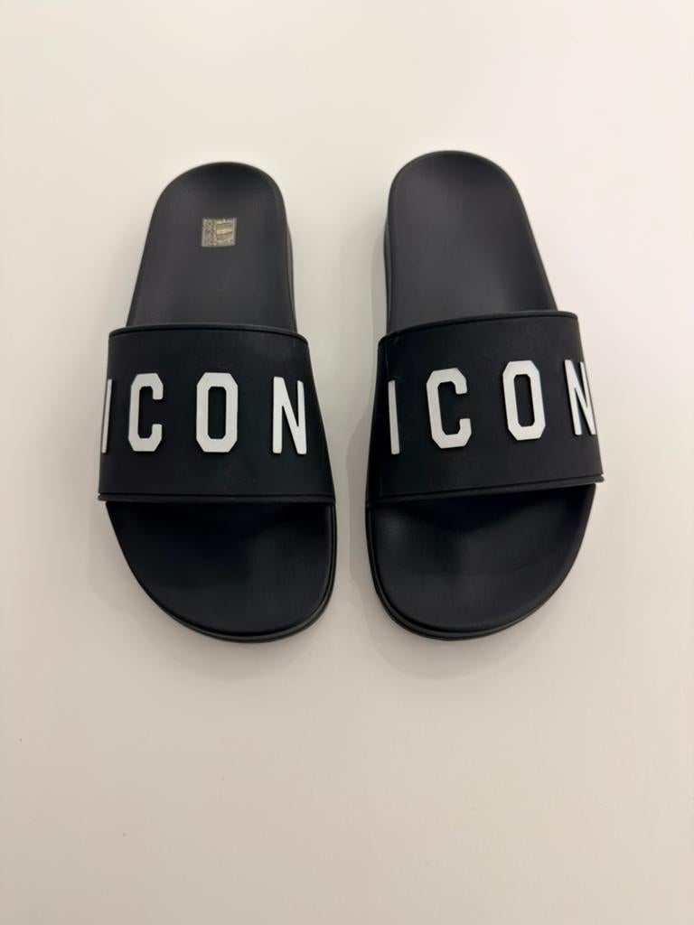 NIEUW!!! Dsquared2 slippers voor heren maat 43, Slippers, Zwart, Nieuw, Ophalen of Verzenden