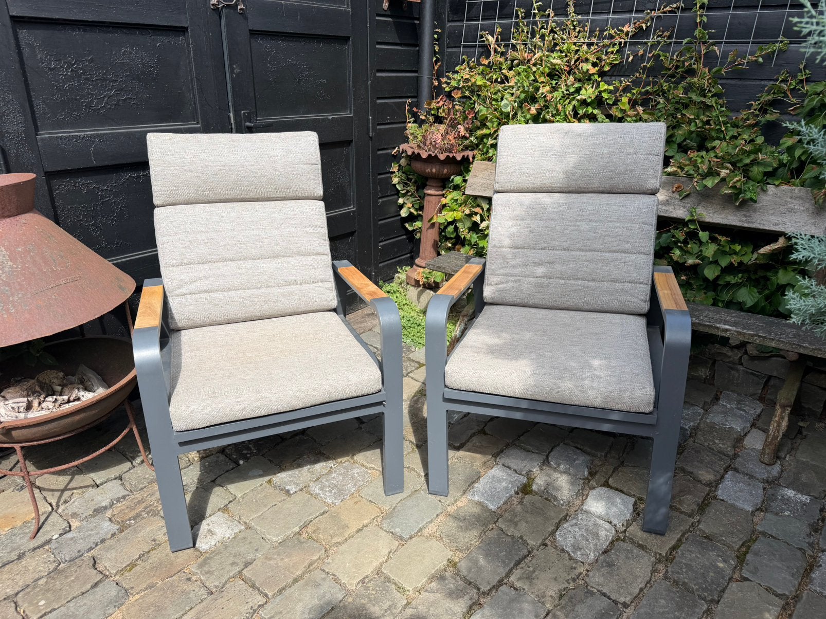 2x verstelbare lounge tuinstoelen Life Outdoor Living, Tuin en Terras, Tuinstoelen, Ophalen, Zo goed als nieuw, Aluminium, Verstelbaar