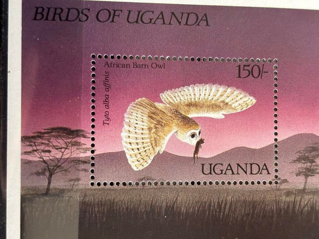 Vogel,Uil, Oeganda 1987, Ophalen of Verzenden, Postfris, Dier of Natuur