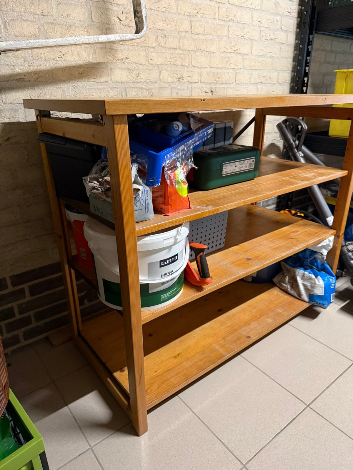 Gratis houten stellingkast, Ophalen, Gebruikt