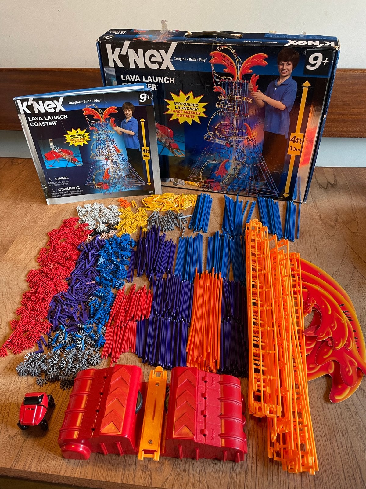 K'nex Lava Launch Coaster - Complete set met doos, Ophalen of Verzenden, Zo goed als nieuw, K'nex