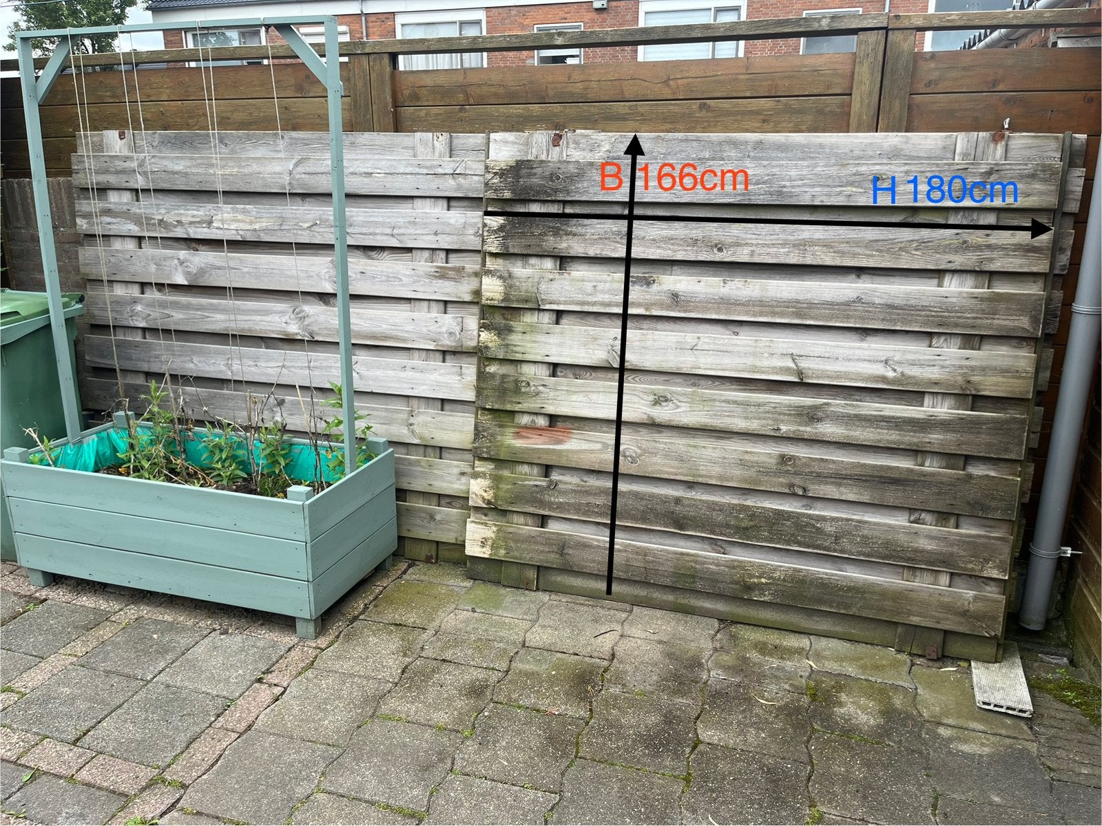 Schutting, Tuin en Terras, Bergingen en Tuinkasten, Ophalen, Gebruikt, Hout, Overige typen