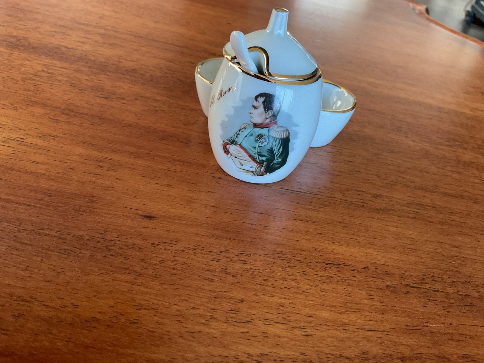 Napoleon Mosterdpotje met lepeltje. Porselein, Ophalen of Verzenden