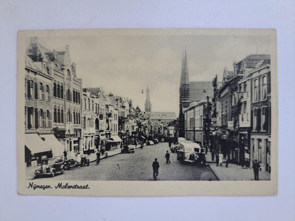 Nijmegen,  Molenstraat, Ophalen of Verzenden, 1940 tot 1960, Gelopen, Gelderland