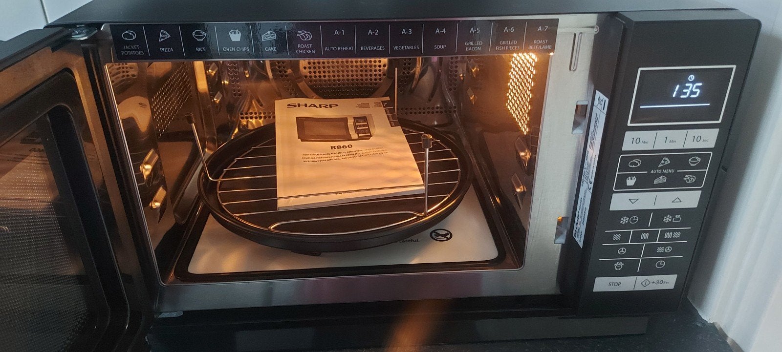 SHARP HETE LUCHT OVEN,GRILL,MAGNETRON ,   NAGENOEG NIEUW ❗️, Ophalen, Combimagnetron, Hete lucht, Zo goed als nieuw