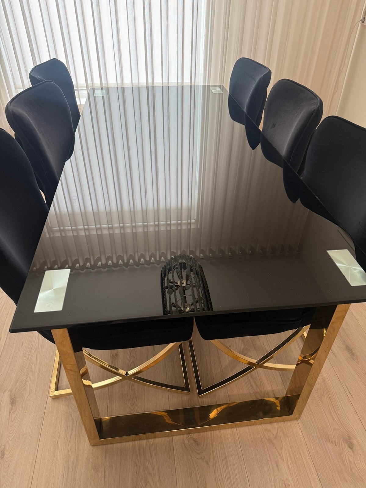 Luxe eettafel met 6 stoelen, Ophalen