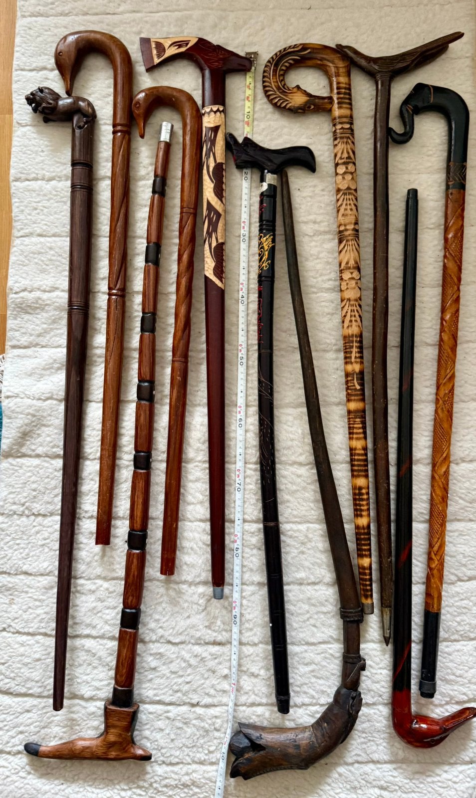 Wandelstok oud en hand gemaakt, Ophalen of Verzenden, Gebruikt