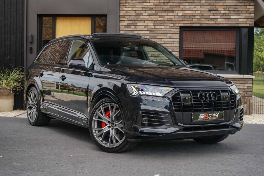 Audi Q7 55 TFSI e Quattro S-Line Pano/HUD/B&O/RS-Zetels/Trkh, Auto's, Audi, Gebruikt, Euro 6, 2995 cc, Met garantie (alle)