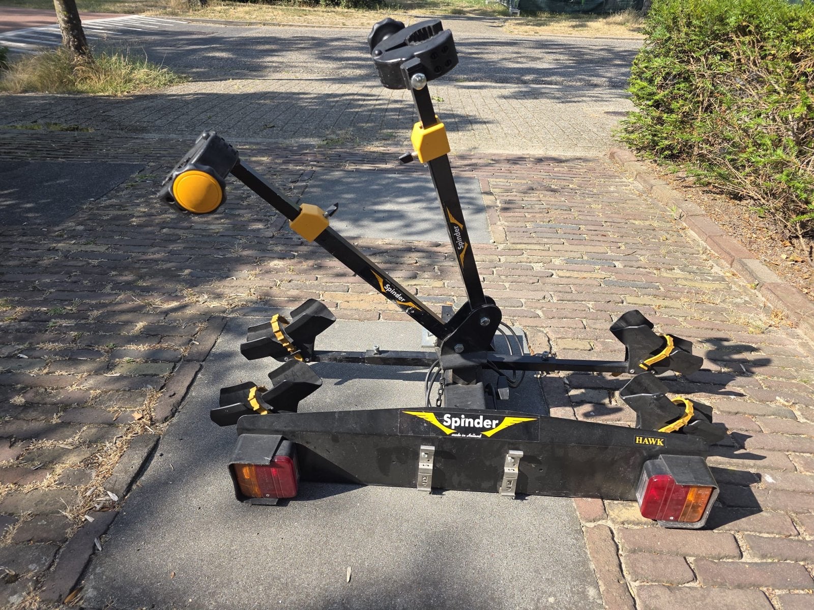 Spinder Hawk fietsendrager voor 2 fietsen, kantelbaar., Ophalen, 2 fietsen, Gebruikt, Trekhaakdrager