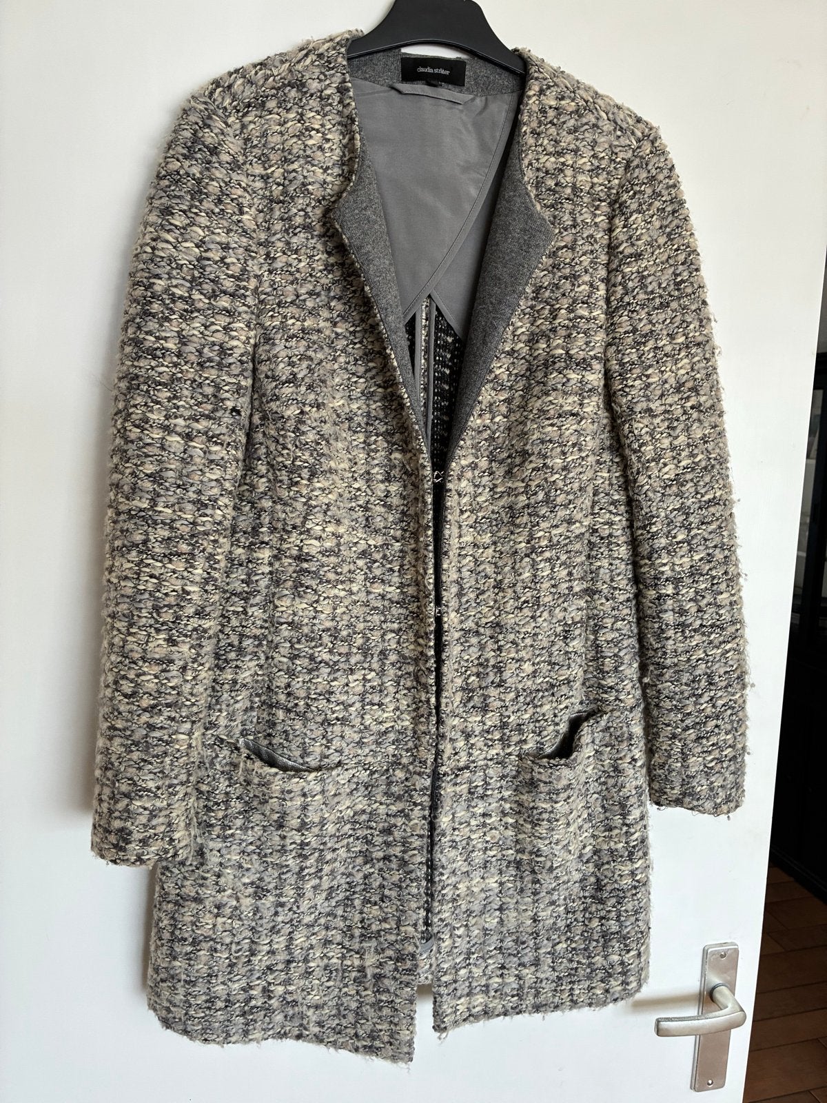 Claudia Sträter Bouclé Jas Maat 40, Ophalen of Verzenden, Gedragen, Maat 38/40 (M), Meerkleurig