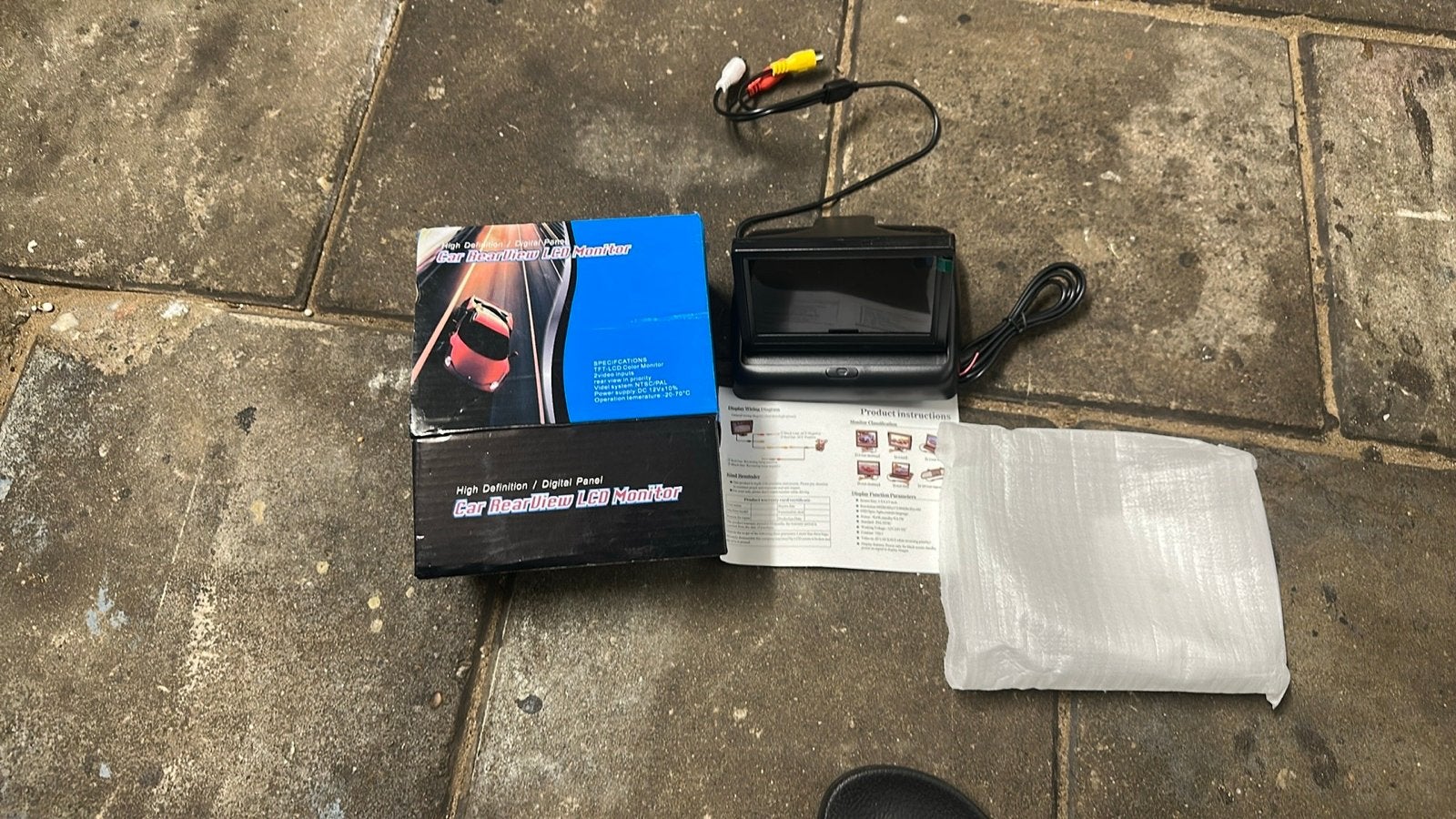 Achteruitrijcamera set voor auto en bus met monitor, Auto diversen, Achteruitrijcamera's, Ophalen, Nieuw
