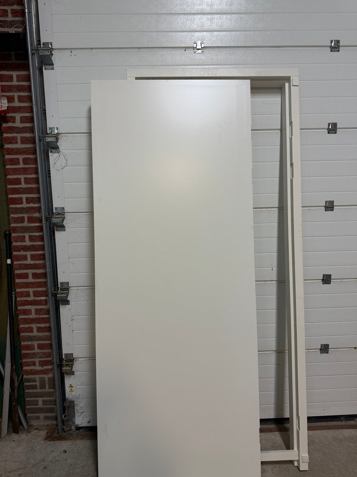 Witte binnendeur met kozijn -nieuw, Ophalen, 80 tot 100 cm, 215 cm of meer, Binnendeur
