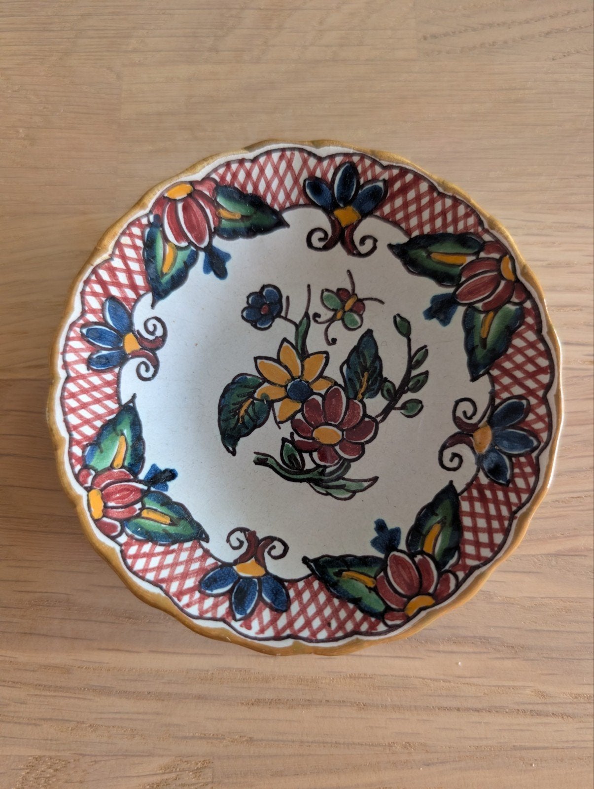 Set van 4 Makkum en Delft polychrome wandborden, Antiek en Kunst, Ophalen of Verzenden