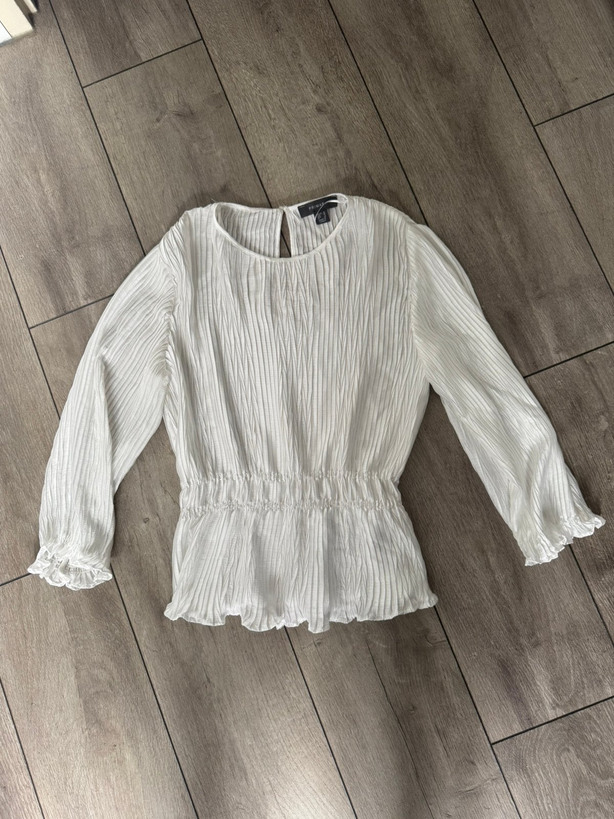 Mooie witte blouse. Primark maat M, Ophalen of Verzenden, Zo goed als nieuw, Maat 38/40 (M), Wit
