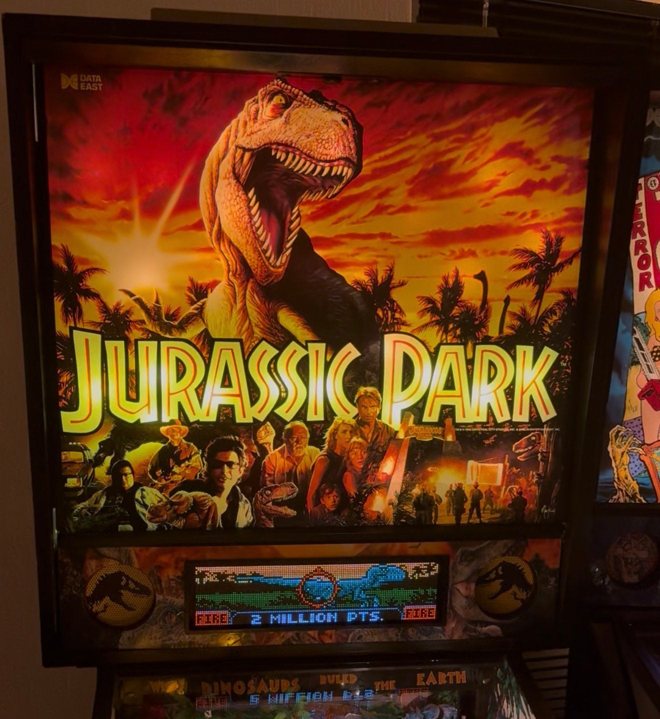 Flipperkast Jurassic Park Data East, Verzamelen, Ophalen, Gebruikt, Data East, Dot-matrix