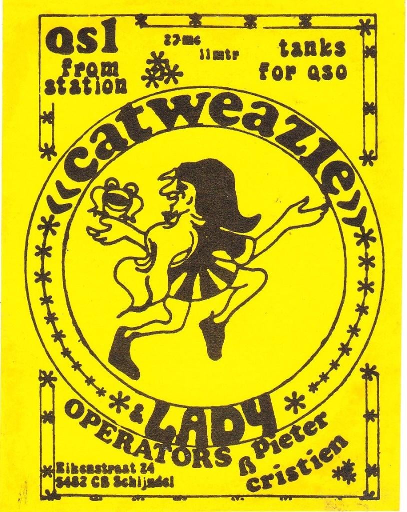 Schijndel QSL sticker Catweazle, Verzamelen, Stickers, Ophalen of Verzenden, Zo goed als nieuw, Overige typen