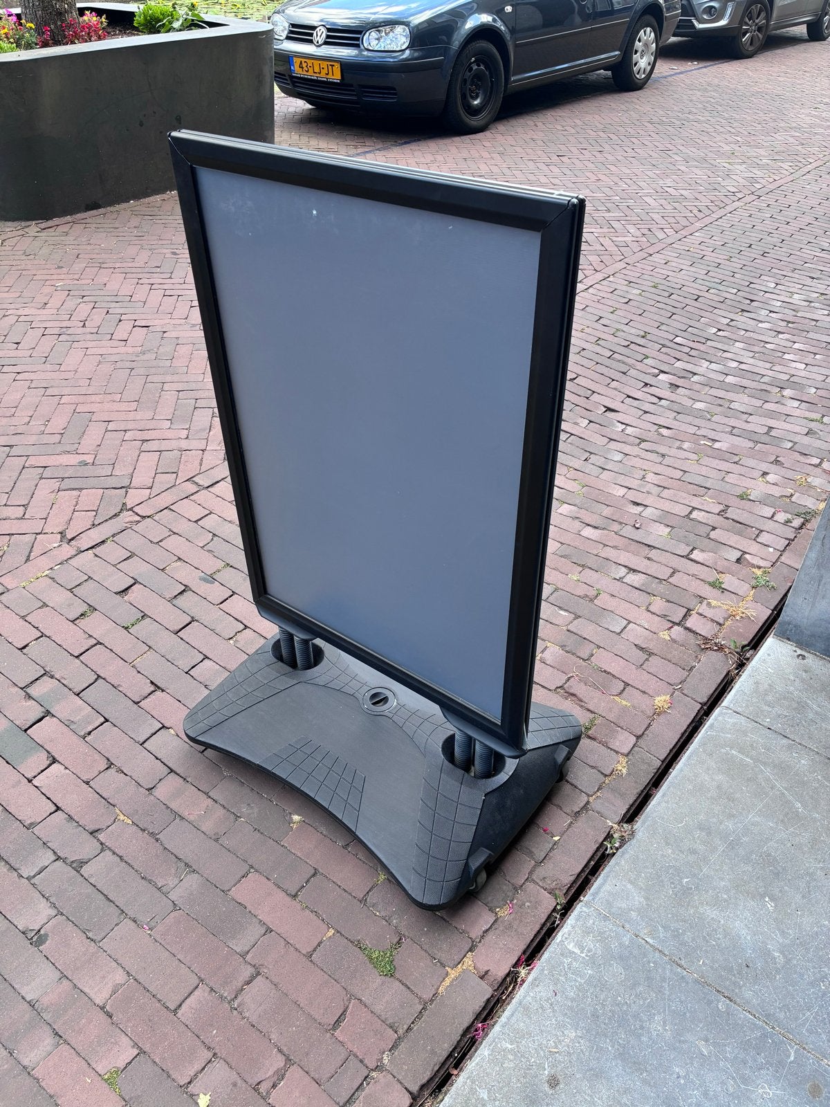 A0 Zwart stoepbord met waterdichte voet, Ophalen of Verzenden, Reclamebord
